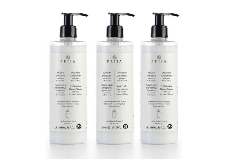 PRIJA Haarspülung PRIJA Conditioner 380ml mit grüner Walnuss Extrakt, 3-tlg. von PRIJA