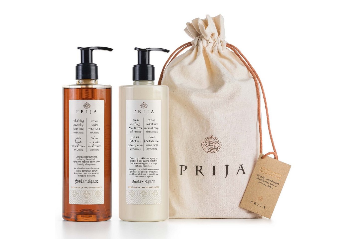 PRIJA Körperpflegemittel PRIJA Geschenkset für die tägliche Pflege + dekorative Tasche, 3-tlg. von PRIJA