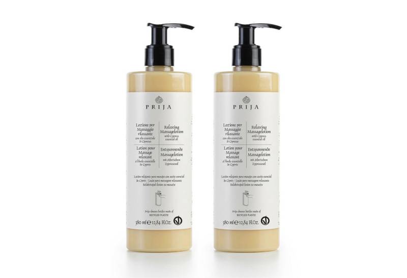PRIJA Körperpflegemittel PRIJA Massagelotion entspannend mit Aloe Vera 380ml, 2-tlg. von PRIJA