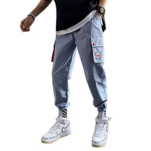 PRIJOUHE Herren Jogger Sweatpants Low Crotch Sweats Slim Fit Hose Harem Hip Hop Pants - - Mittel von PRIJOUHE