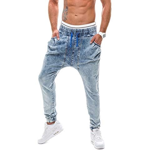 PRIJOUHE Herren Jogginghose Sweatpants Low Crotch Sweats Slim Fit Hose Harem Hip Hop Pants - - XX-Large von PRIJOUHE