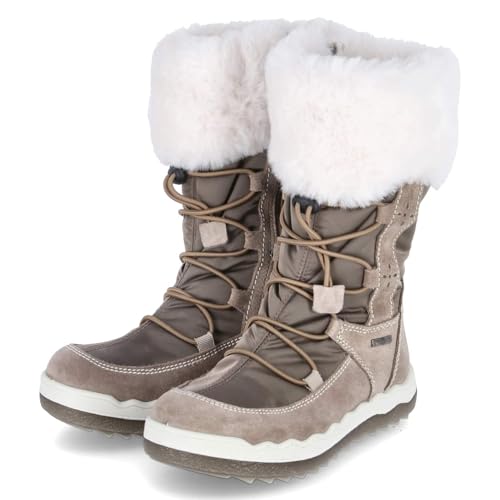PRIMIGI 4885111 PFZGT 48851 Stiefel Leder & Textil Mädchen in beige-Kombi - Gr. 28 von PRIMIGI