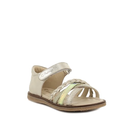 Primigi Amelie Sand Flache Sandale, Platin, 33 EU von PRIMIGI