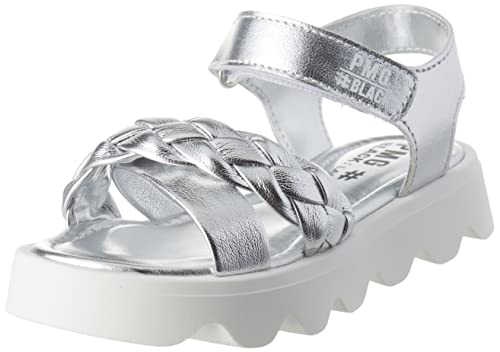 Primigi Mädchen Mellow Sandale, Silber/schwarz, 35 EU von PRIMIGI