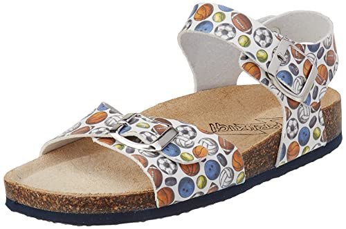 Primigi Herren BIRKY Durchgängies Plateau Sandalen, Bianco Multicolor, 34 EU von PRIMIGI