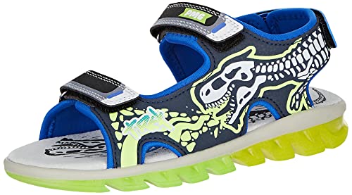 Primigi Herren Boy Sand Light Sandale, Marineblau, Neongelb, 35 EU von PRIMIGI