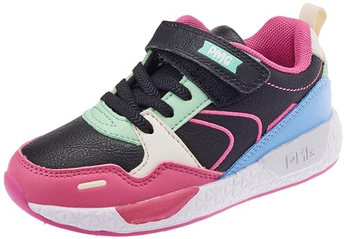 Primigi Jungen Mädchen B&G Mega Krippenschuh, Schwarz Fuchsia Aqua, 25 EU von PRIMIGI