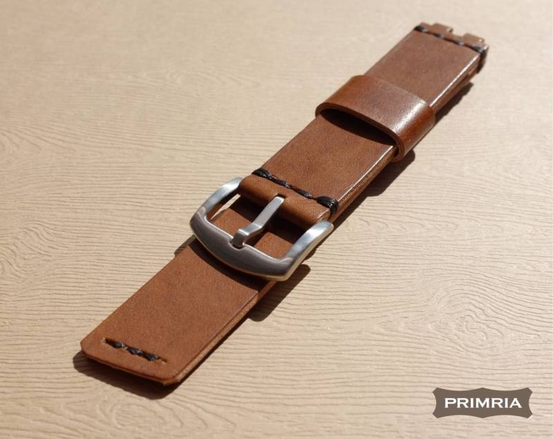Lederriemen/Band Kompatibel Für Pebble Steel - Coffee Brown Lederriemen/Band Kompatibel Für Pebble Steel - Coffee Brown von PRIMRIA