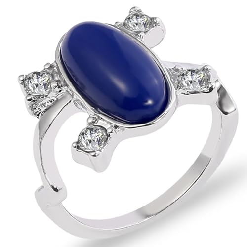 PRINCESS CUTENESS STORE Elena Gilbert Vampir-Ring mit blauem Stein, Acryl, Kein Edelstein von PRINCESS CUTENESS STORE