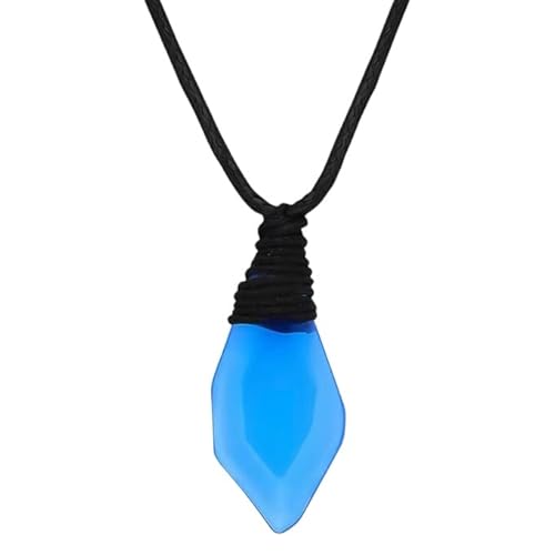 PRINCESS CUTENESS STORE H2O Just Add Water Mako Meerjungfrau-Halskette mit blauem Kristall und schwarzer Schnur PRINCESS CUTENESS STORE H2O Just Add Water Mako Meerjungfrau-Halskette mit blauem Kristall und schwarzer Schnur von PRINCESS CUTENESS STORE