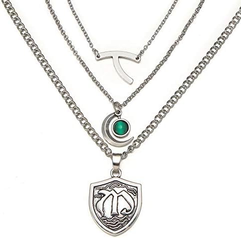 PRINCESS CUTENESS STORE Hope Mikaelson Halskette mit 3-lagigem Vampirvermächtnis-Anhänger mit Familienwappen, M, Harz, Kein Edelstein von PRINCESS CUTENESS STORE