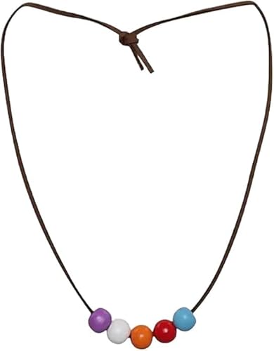 PRINCESS CUTENESS STORE Percy Jackson Annabeth Chase Halskette mit bunten Halbgotten, olympisches Camp, Halbblut, Holzperlen-Halskette von PRINCESS CUTENESS STORE