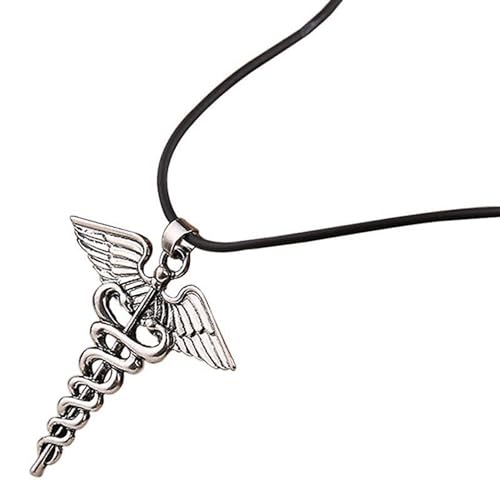 PRINCESS CUTENESS STORE Percy Jackson Camp Halbblut-geflügelte Schlangenschlange Olympischer Halbgott Silberton Halskette Annabeth Chase von PRINCESS CUTENESS STORE