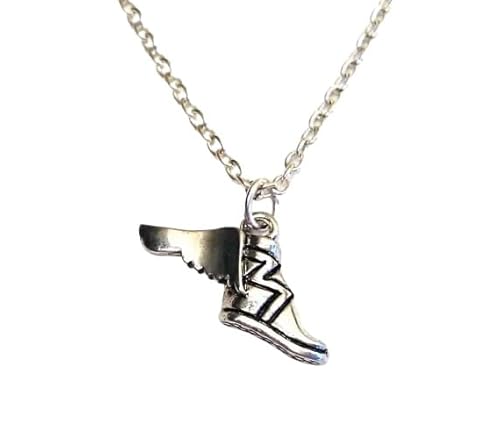 PRINCESS CUTENESS STORE Percy Jackson Camp Halbblut-geflügelter Schuh olympischer Halbgott silberfarbene Halskette von PRINCESS CUTENESS STORE