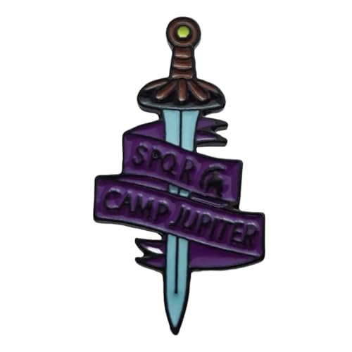 PRINCESS CUTENESS STORE Percy Jackson Riptide Sword Sea of Monsters SPQR Camp Jupiter Demigod Olympian Pin Brosche Annabeth Chase von PRINCESS CUTENESS STORE
