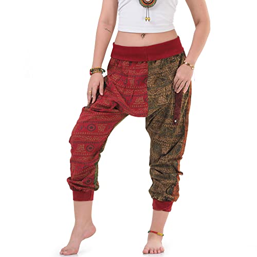 PRINCESS OF ASIA Patchwork Jeans Capri Haremshose Kurz 3/4 Aladinhose Pumphose für Damen & Herren von PRINCESS OF ASIA