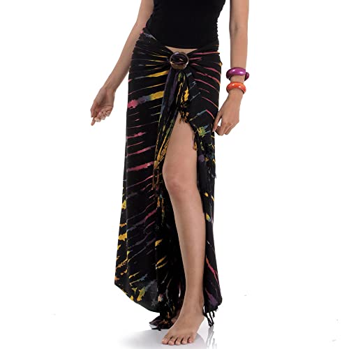 PRINCESS OF ASIA Sarong Pareo Lungi Strandtuch Wicklrock Sarongkleid mit Kokosnuss-Verschluss aus Thailand & Bali von PRINCESS OF ASIA