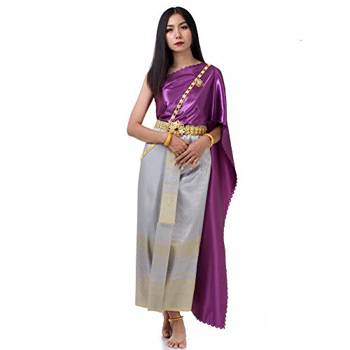 PRINCESS OF ASIA Traditionelles Thai Damen Kleid Chut Chakkri (Einheitsgröße, Kleid 5) von PRINCESS OF ASIA