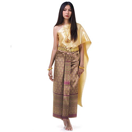 PRINCESS OF ASIA Traditionelles Thai Damen Kleid Chut Chakkri (Einheitsgröße, Kleid 4) von PRINCESS OF ASIA