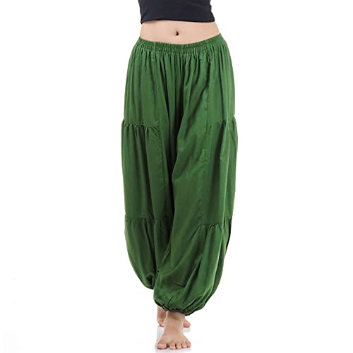 PRINCESS OF ASIA Vegan & Fair - Hippie Hose Haremshose Aladinhose Pumphose Yoga Hose 36 38 40 (Einheitsgröße, Grün) von PRINCESS OF ASIA