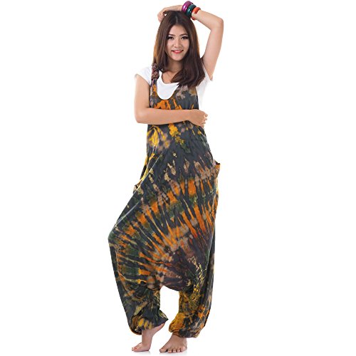 PRINCESS OF ASIA Veganer Hippie Batik Jumper Jumpsuit Hose Haremshose Overall von PRINCESS OF ASIA