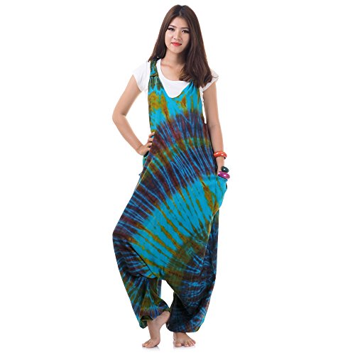 PRINCESS OF ASIA Veganer Hippie Batik Jumper Jumpsuit Hose Haremshose Overall von PRINCESS OF ASIA