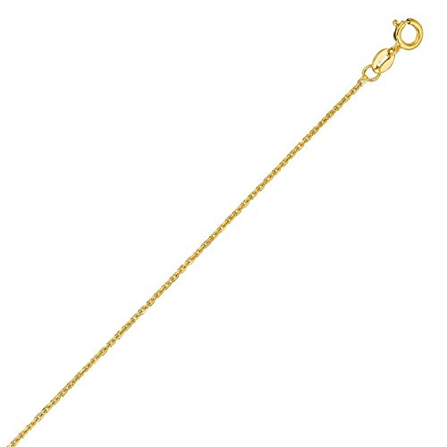 14 Karat / 585 Gold Feine Rund Ankerkette Breite 0.8 mm Kette Gelbgold - Länge wählbar (40) von PRINS JEWELS