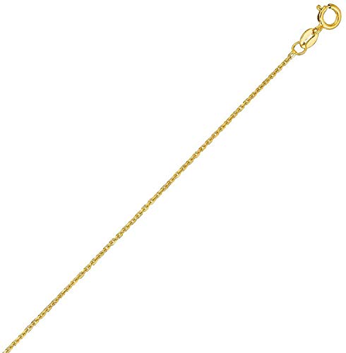 14 Karat / 585 Gold Feine Rund Ankerkette Breite 0.8 mm Kette Gelbgold - Länge wählbar (42.00) von PRINS JEWELS