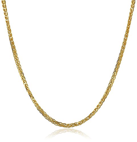 14 Karat 585 Gold Diamantschliff Spiga Weizen Gelbgold Kette - Breite 2 mm - Länge wählbar (40) von PRINS JEWELS