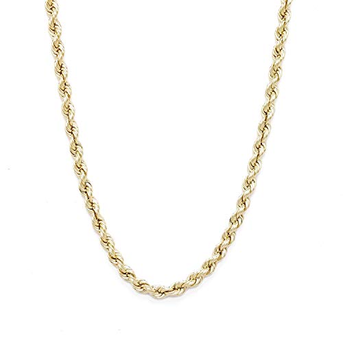 14 Karat 585 Gold Kordelkette Gelbgold Breite 4.80 mm (Rope kette) Unisex (55) von PRINS JEWELS