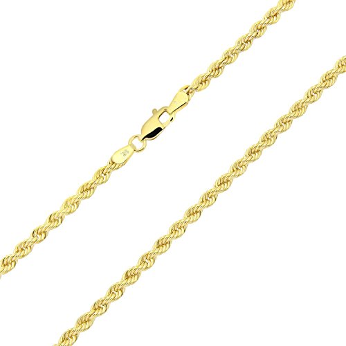 18 Karat / 750 Gold Kordelkette Gelbgold Unisex Kette - 3 mm. Breit - Länge wählbar (65) von PRINS JEWELS