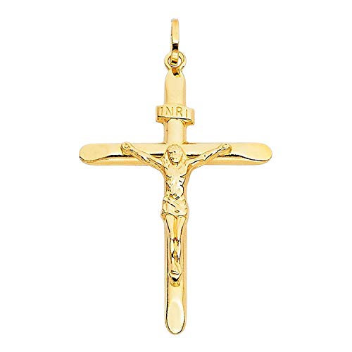 Anhänger Kreuz Mit Jesus 18 Karat 750 Gelbgold Unisex (39) von PRINS JEWELS