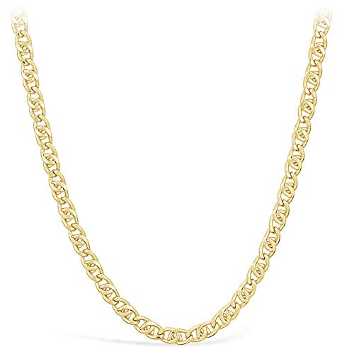 18 Karat / 750 Gold 8er Panzerkette Gelbgold Kette Unisex - Breite 4 mm - Länge wählbar (55) von PRINS JEWELS