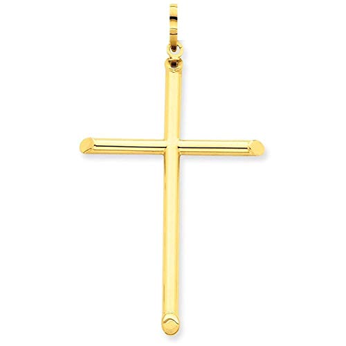 PRINS JEWELS Gold Kreuz Anhänger Aus 14 Karat 585 Gelbgold Unisex - 190522 von PRINS JEWELS