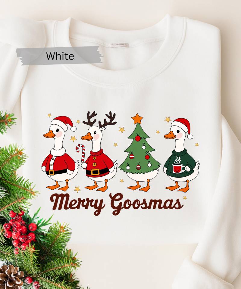 Weihnachtsgans Sweatshirt, Lustige Gänse Weihnachtshirt, Süßer Familien Weihnachts Shirt, Hoodie, Witziges Weihnachtsgeschenk von PRINTINIQUE