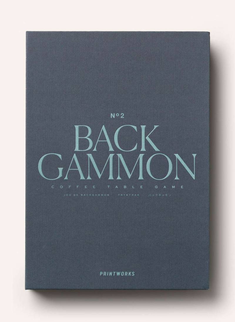 Printworks Brettspiel Backgammon grau von PRINTWORKS