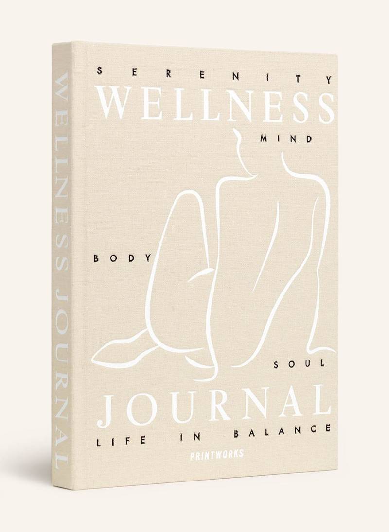 Printworks Gästebuch Wellness Journal beige von PRINTWORKS