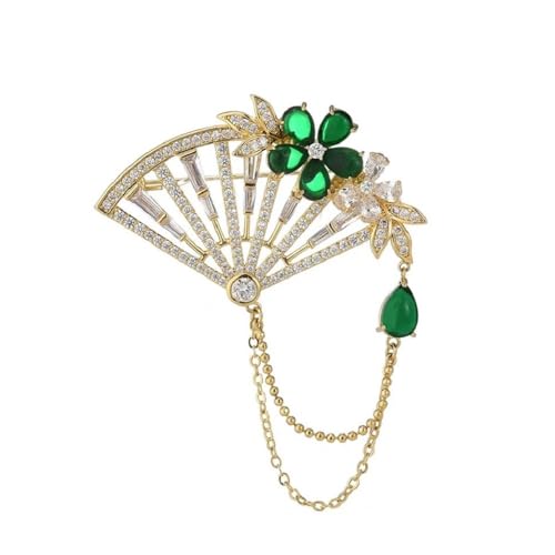 Broschen & Anstecknadeln Für Damen Lotusbrosche Damen Tulpenbrosche Cheongsam Corsage,Grün 4 von PRIOKNIKO