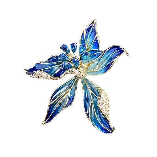 Crystal Pearl Flower Brosche Mode Künstlicher Strassblumenbrosche Geeignet Für Party Hochzeits Bankett,Blau 3,Eine Größe Crystal Pearl Flower Brosche Mode Künstlicher Strassblumenbrosche Geeignet Für Party Hochzeits Bankett,Blau 3,Eine Größe von PRIOKNIKO
