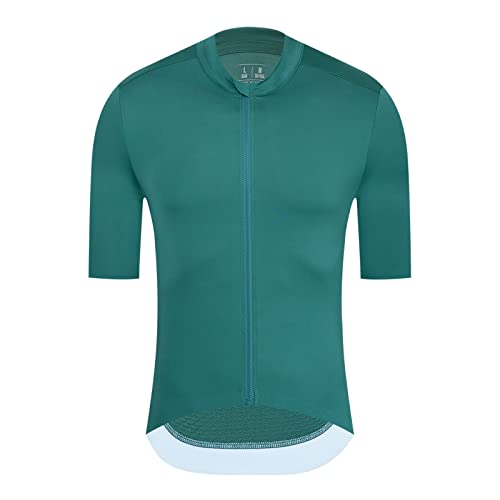 PRIOKNIKO Fahrradtrikot Herren Kurzarm Bike Uick-Dry Racing MTB Fahrrad Breathale Radtrikot,Tealblue,L von PRIOKNIKO