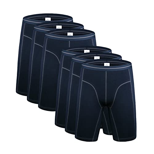 PRIOKNIKO Mens Boxer Shorts Multipack 6 Stück/Los Boxershorts Männer Baumwolle Lange Unterwäsche Plus Größe Unterhose Mann Boxer,A3,4XL von PRIOKNIKO