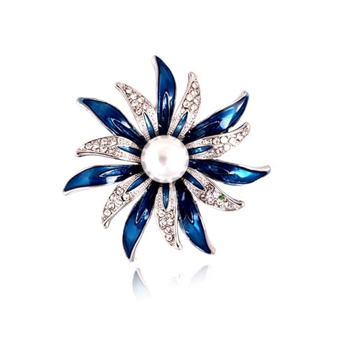 Retro Hochzeitsbraut Großer Blauer Kristall -Strass -Feuerwerk Brosche Für Frauen,Blau 1,Eine Größe Retro Hochzeitsbraut Großer Blauer Kristall -Strass -Feuerwerk Brosche Für Frauen,Blau 1,Eine Größe von PRIOKNIKO