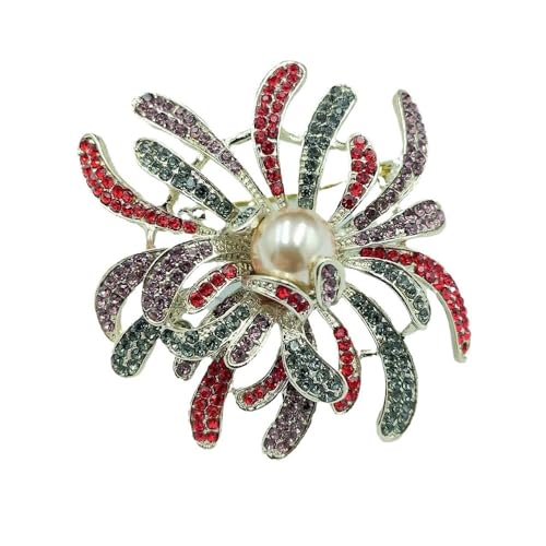 Retro Hochzeitsbraut Großer Blauer Kristall -Strass -Feuerwerk Brosche Für Frauen,Farbe 1,Eine Größe Retro Hochzeitsbraut Großer Blauer Kristall -Strass -Feuerwerk Brosche Für Frauen,Farbe 1,Eine Größe von PRIOKNIKO