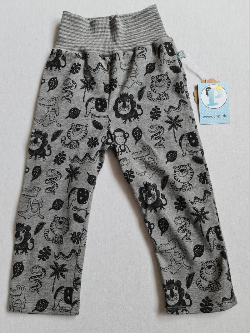 Jerseyhose Dschungeltiere Gr. 80, 86 Jersey Hose Jogginghose von PRIPImade