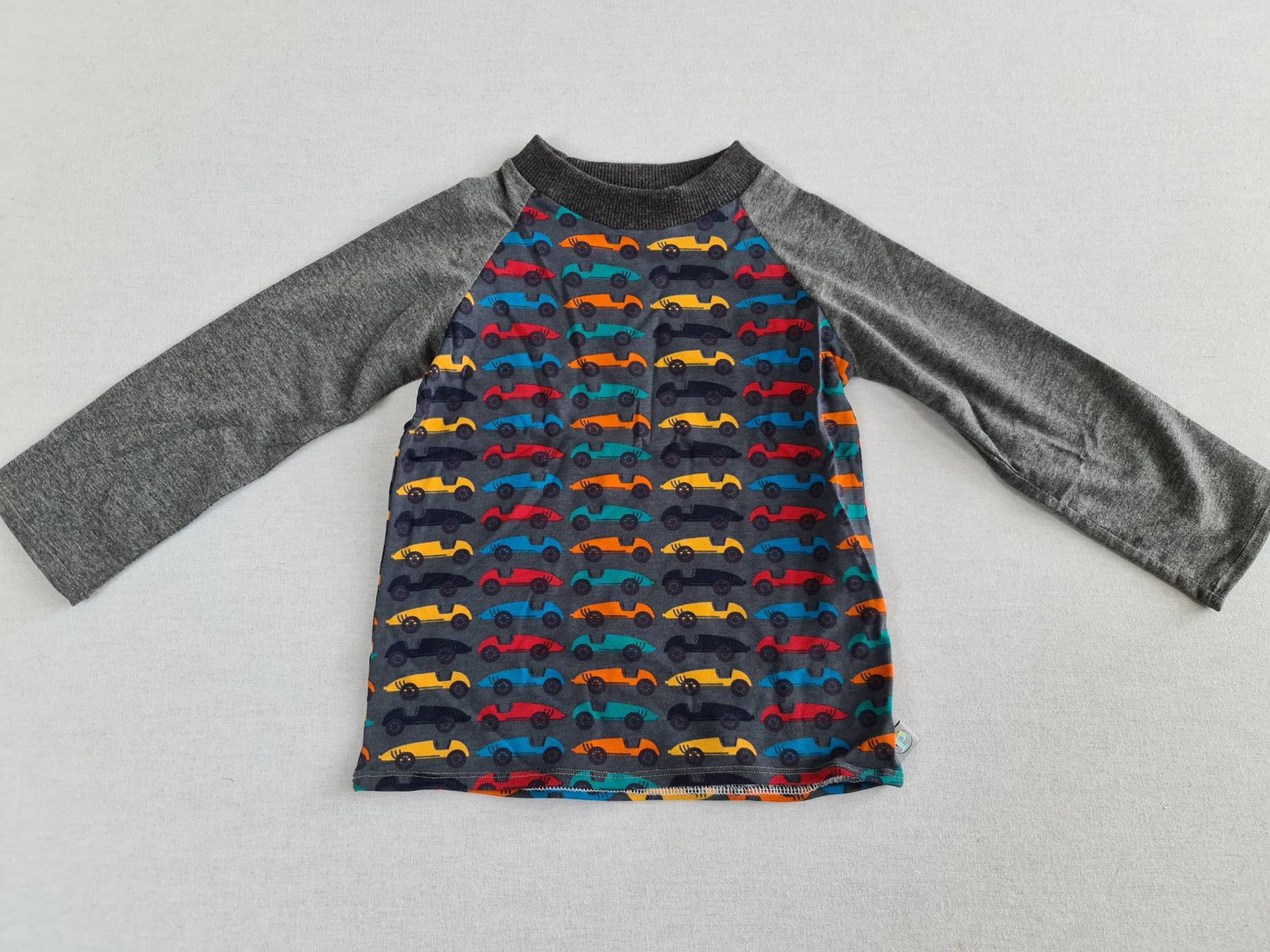 Jungen Langarmshirt Gr. 74/80 Auto Grau Shirt Jersey von PRIPImade
