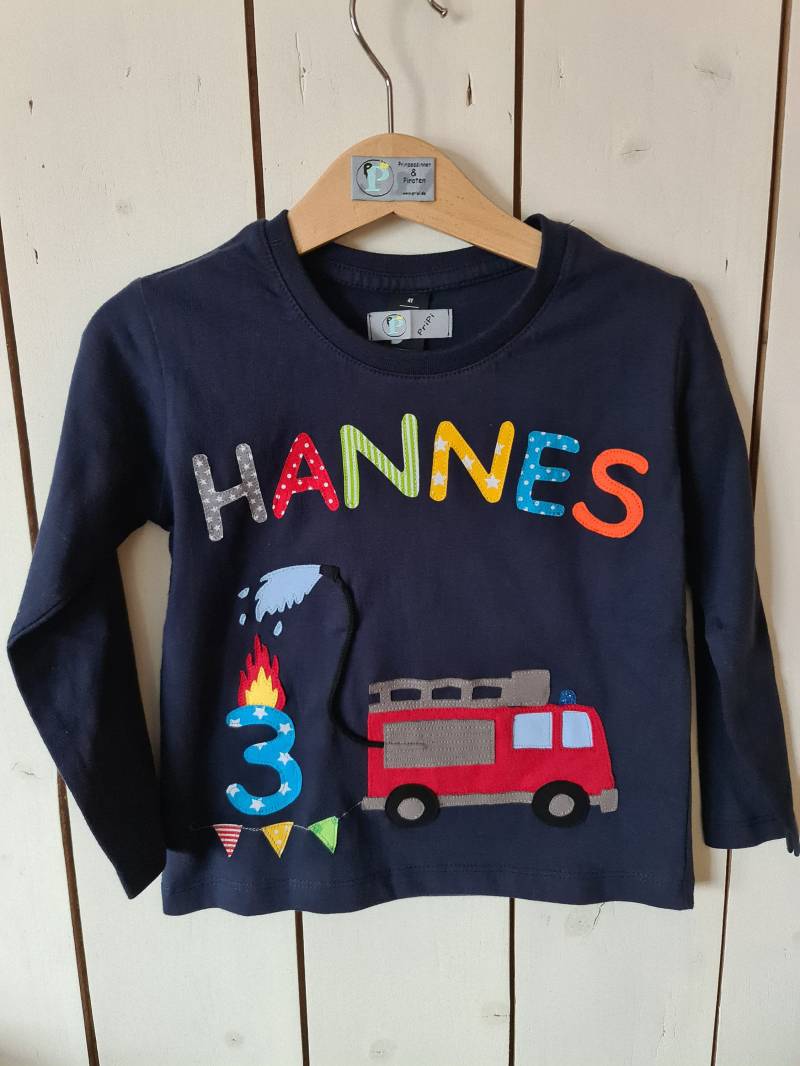 Pripigeburtstagsshirt Feuerwehr Mit Zahl - Auf Wunsch Auch Name von PRIPImade