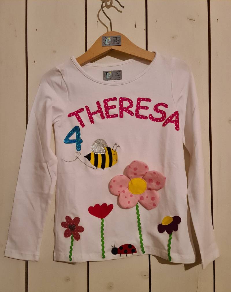 Pripishirt Hummel, Blumenwieseauf Wunsch Mit Namezahl Mädchen von PRIPImade
