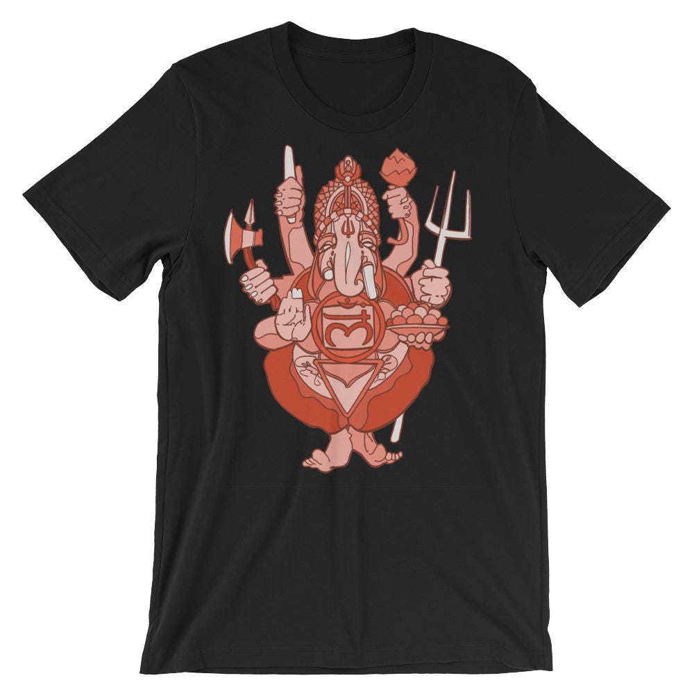 Holy Ganesha -Unisex Kurzarm T-Shirt Holy Ganesha -Unisex Kurzarm T-Shirt von PRISMETAMAGICK