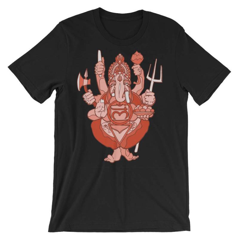 Holy Ganesha -Unisex Kurzarm T-Shirt von PRISMETAMAGICK