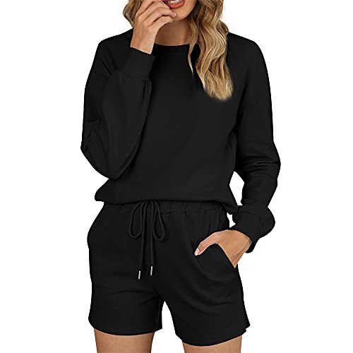 PRJN Damen-Pyjama-Set im Jogging-Stil, langärmliges Freizeit-Pyjama-Set Pyjamas Pyjamas Damen-Pyjama-Set Damen-Pyjama-Set aus Seidensatin die ganze Saison langärmelige Pyjamas zu Hause von PRJN